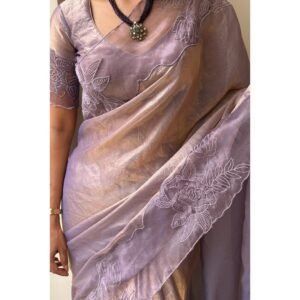 Aloura : Premium Glass Tissue saree