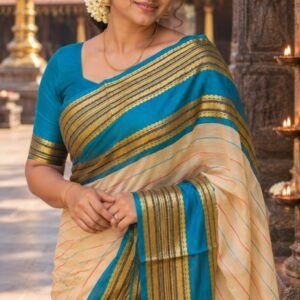 Kanchi border Mul cotton Sarees